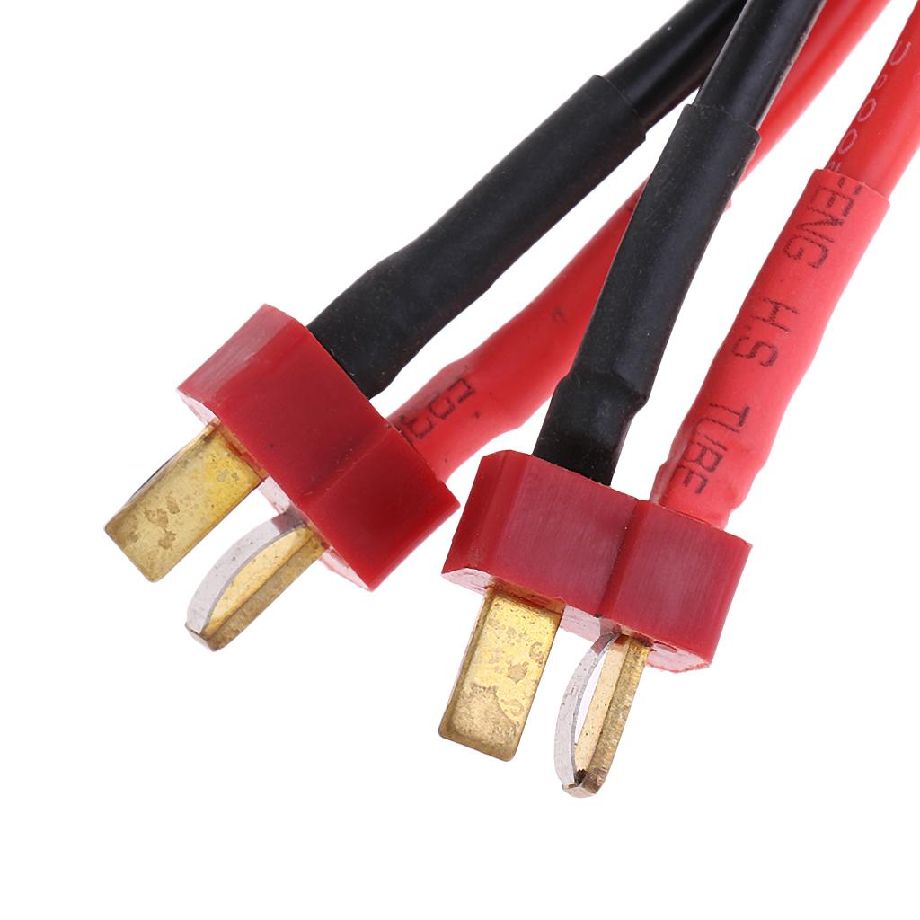 14AWG T Plug Parallel Cable Y-Harness for RC Battery Male & Female Connector - intl