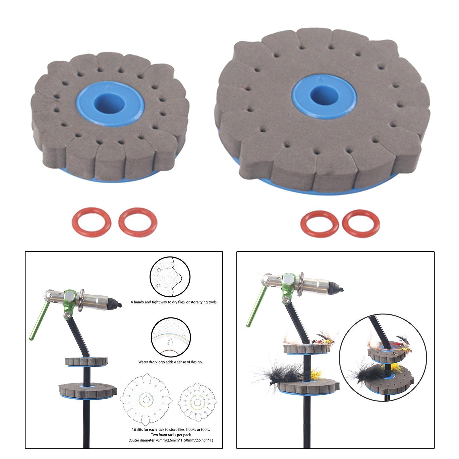 2x Fly Tying Vice ing Racks Foam Accessories Fly Tying Tools Hooks Holder