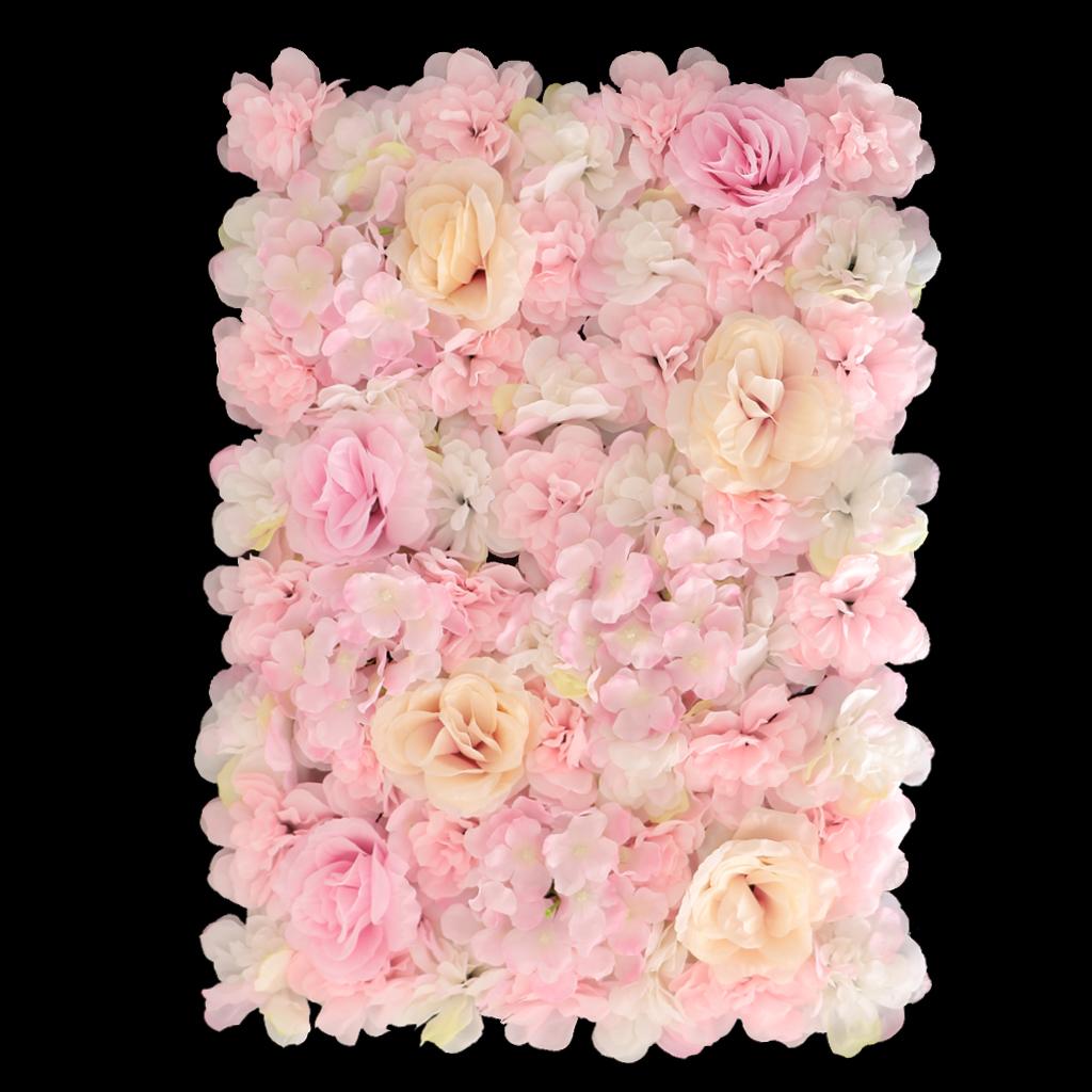 Artificial Silk Flower Wall Panel Home Shop DIY Hanging Wedding Venue Decor