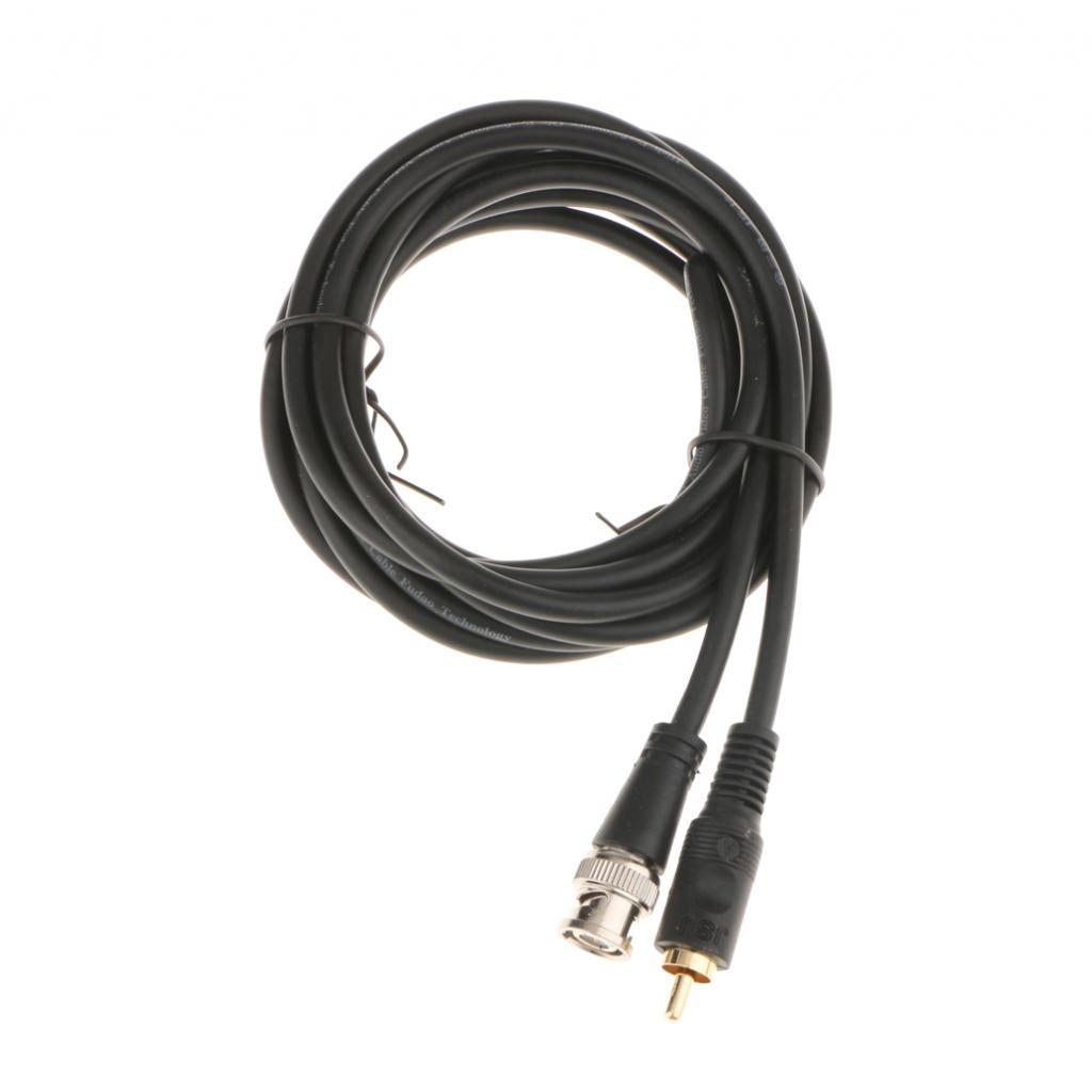 BNC Male To RCA Male M/M Coax/Coaxial For  Cable Cord Black