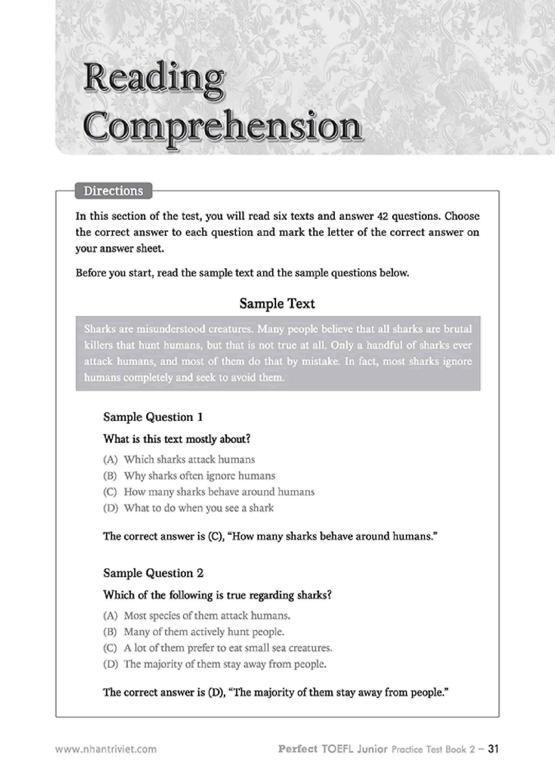 Perfect Toefl Junior  Book 2 (Kèm CD)