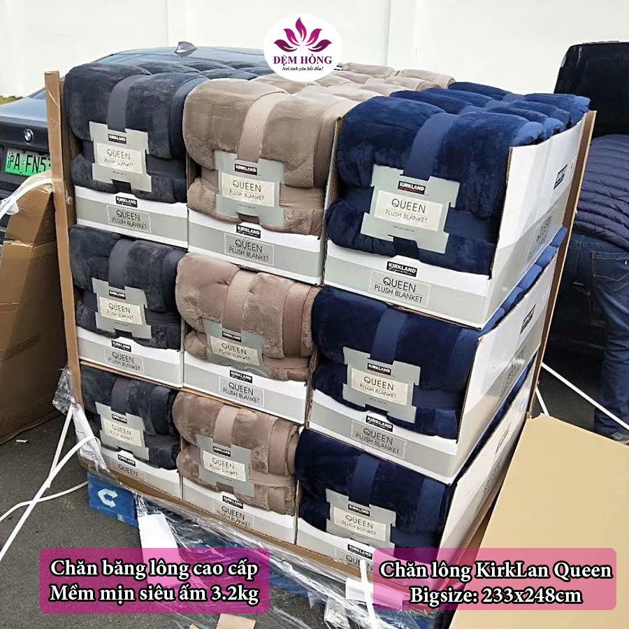 Chăn lông Kirkland Queen cao cấp Costco Mỹ