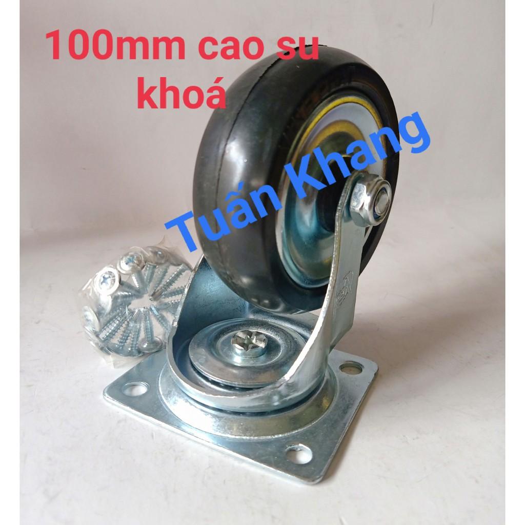 Bánh xe đen vĩnh phát phi 100mm đẩy êm