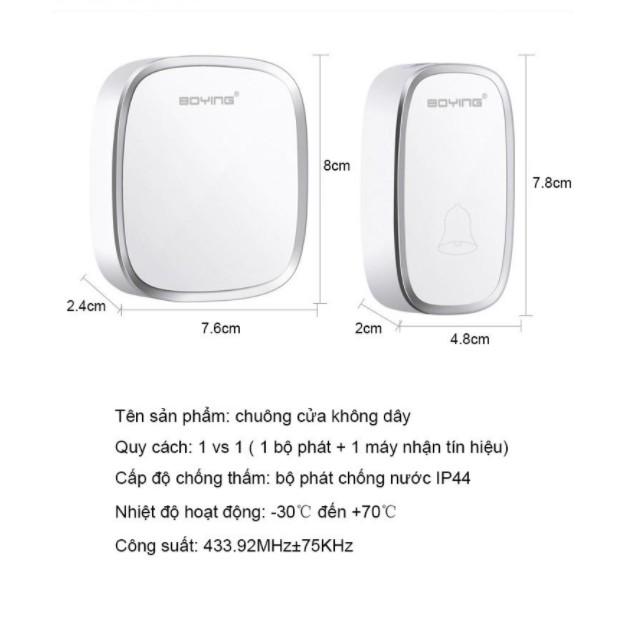 Chuông cửa điện tử không dây Smart EuroHome BOYING