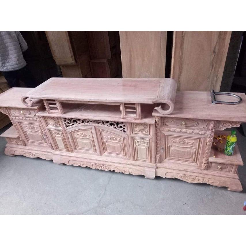 kệ ti vi, kệ hàm êch gỗ gõ đỏ