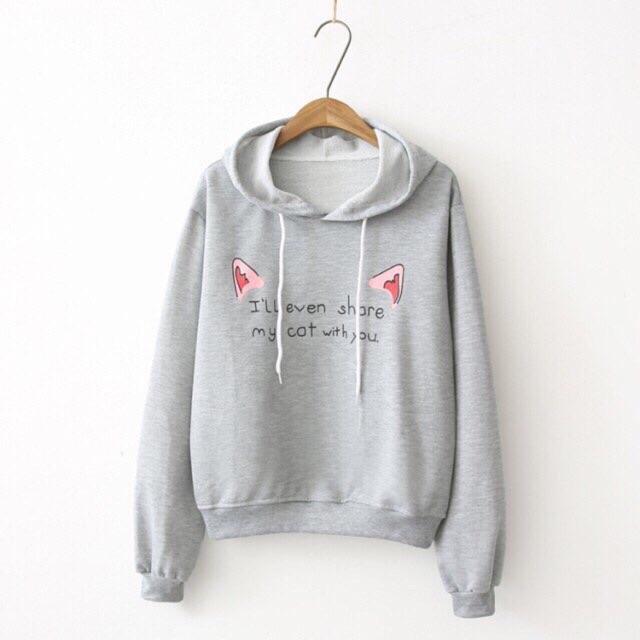 Áo hoodie nam nữ tai mèo có bigsize