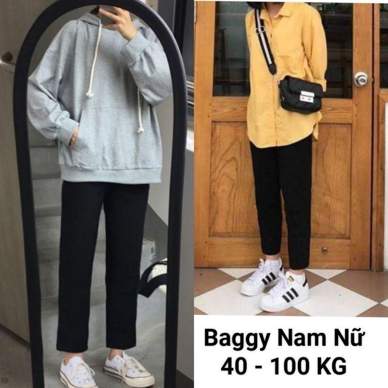 40-100kg quần baggy nữ co giãn thời trang(video ảnh thật)