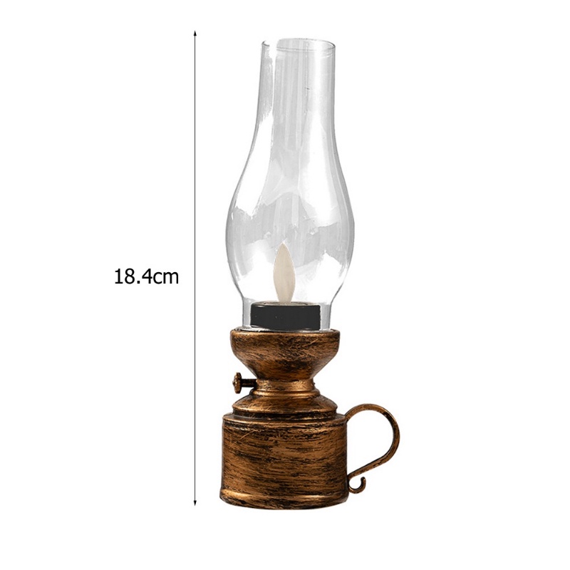Đèn Dầu Led Điện Tử Cổ Điển Có Công Tắc 1 Cái