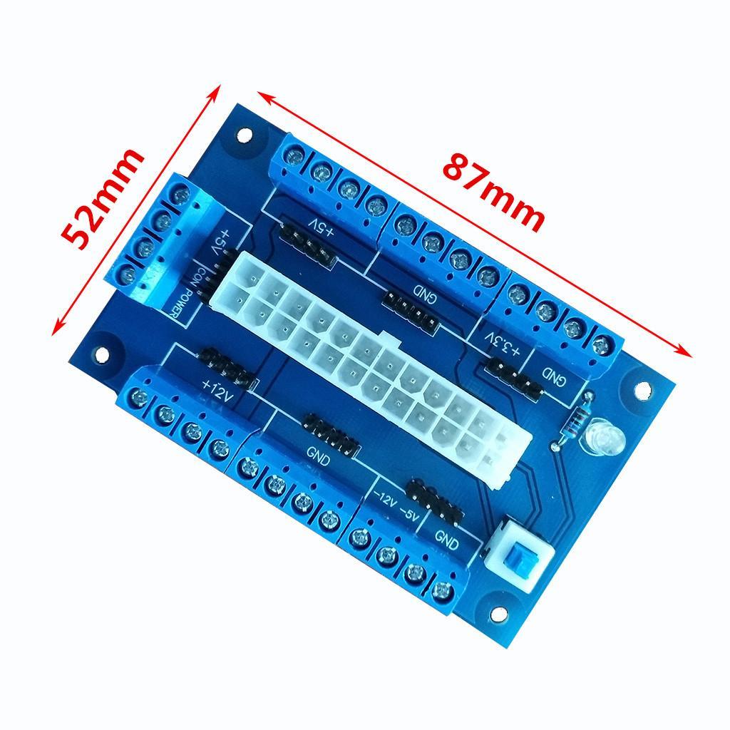 3Pcs Premium 24/20-pin ATX DC Power Supply Breakout Board Electronics Module