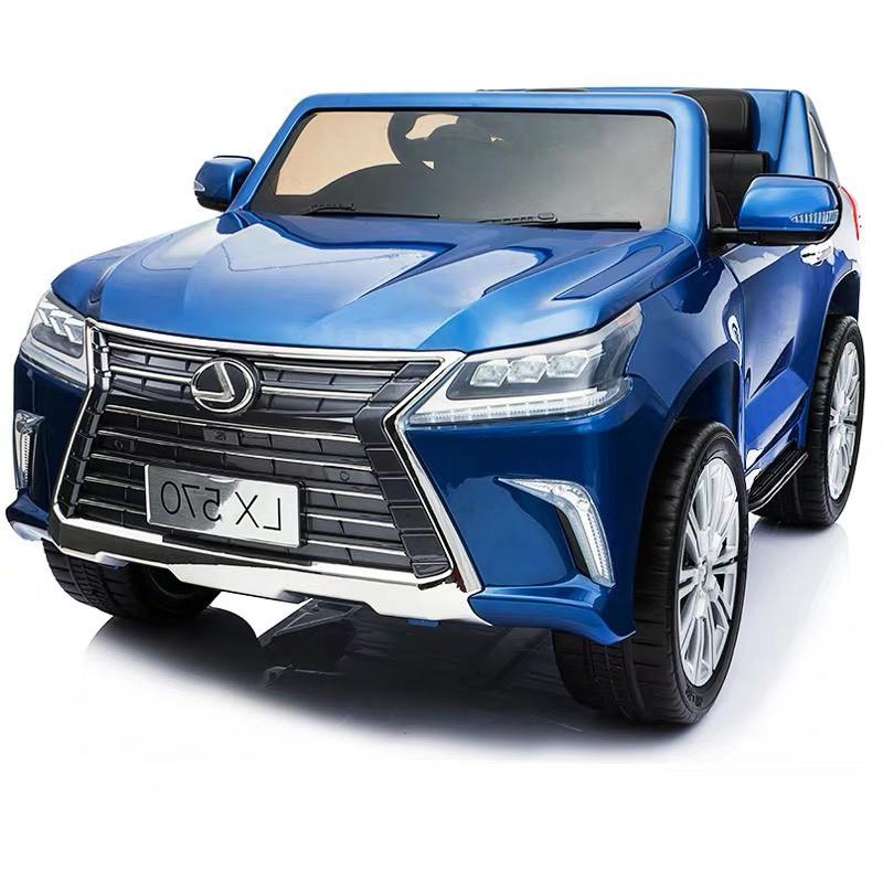 Ô tô xe điện trẻ em điều khiển và tự lái LEXUS 570 bánh hơi, ghế da cao cấp, sơn tĩnh điện (Đỏ-Trắng-Xanh-Đen)