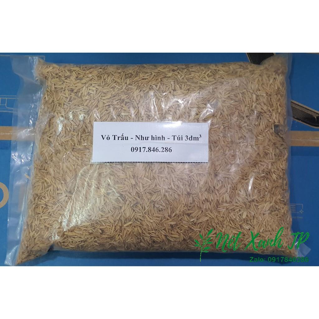 Vỏ trấu tươi, giá thể trồng cây, hoa kiểng ~ 1kg
