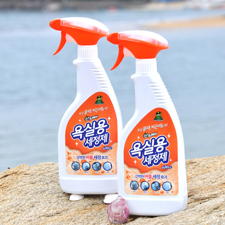 Bình xịt tẩy cặn canxi, vòi sen, bồn sứ, chậu tắm, gạch men, gương soi Bubble Cleaning Hàn Quốc 650ml