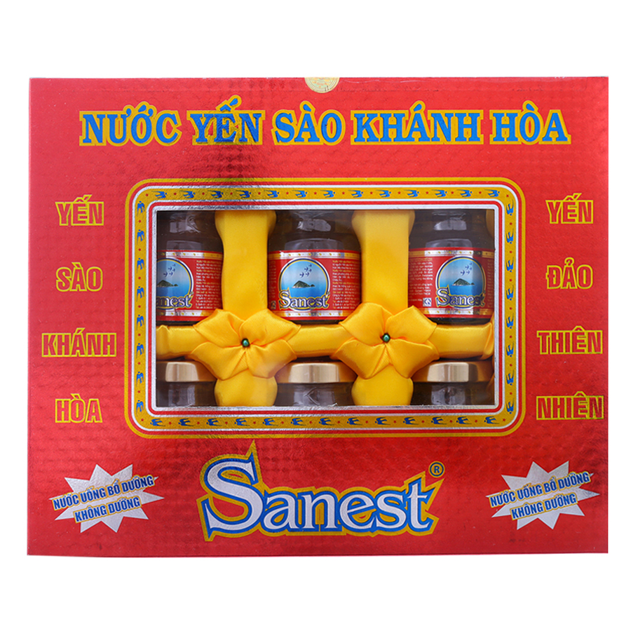 Hộp 6 Hũ Nước Yến Sào Sanest Không Đường
