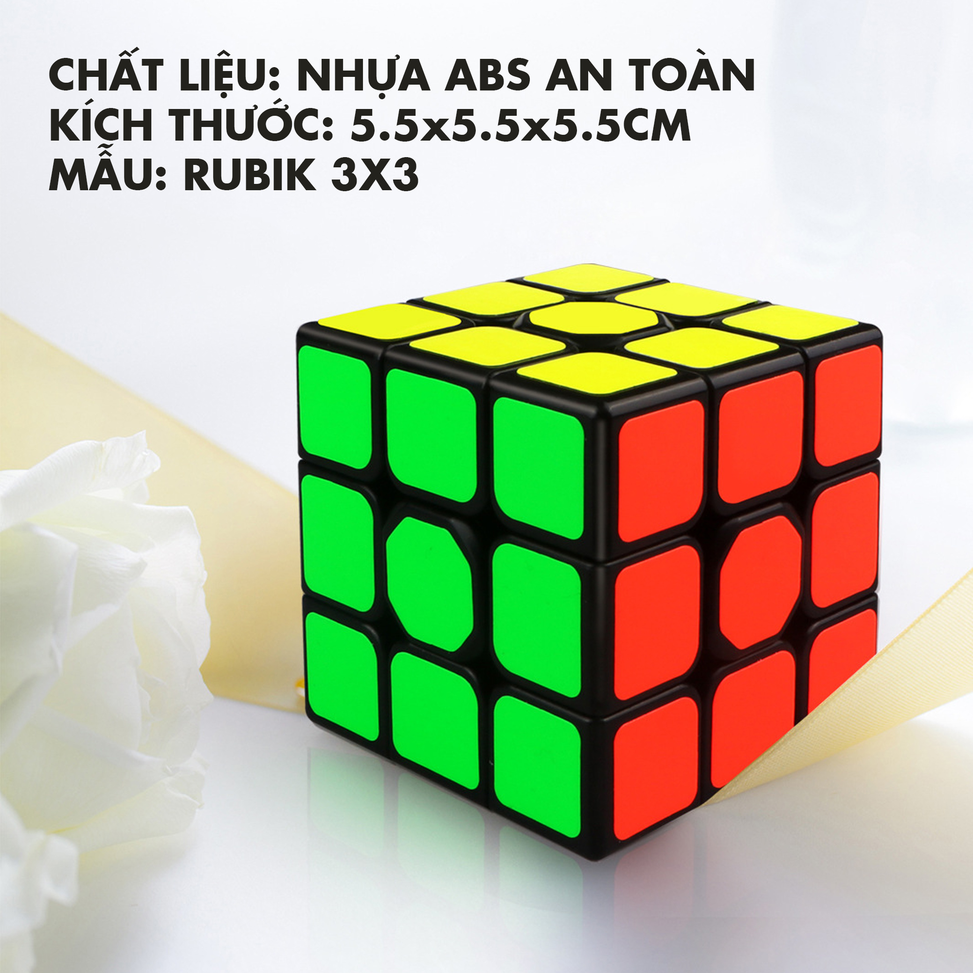 Đồ chơi RUBIK dạng 3x3 viền đen EQY609 - Đồ chơi giáo dục