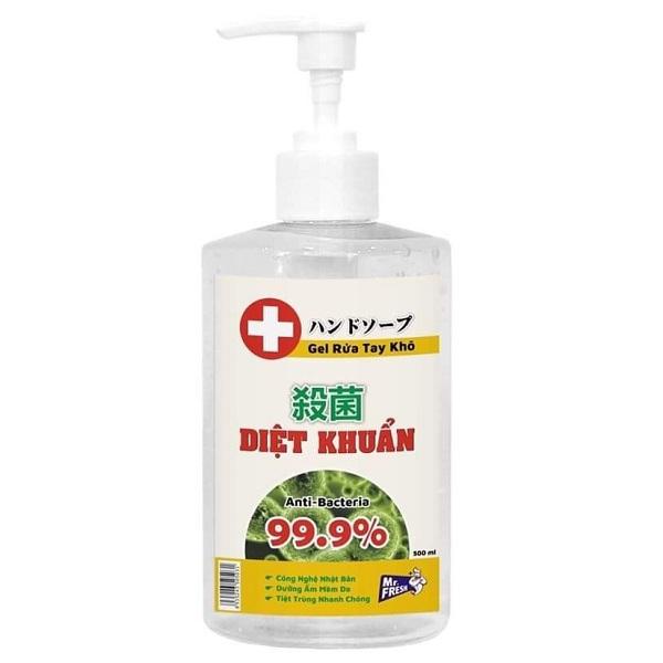 Combo 3 chai nước rửa tay khô sát khuẩn Mr Fresh 500ml công nghệ của nhật bản