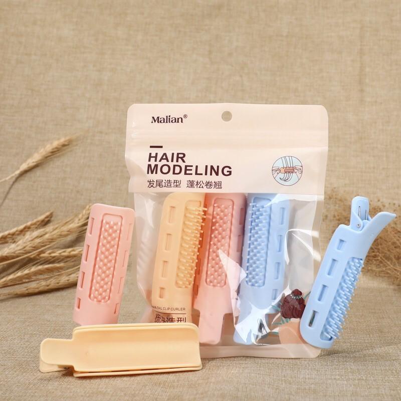 Set 3 lô kẹp mỏ vịt uốn phồng chân tóc, cúp tóc mái, tóc dài màu pastel dễ thương