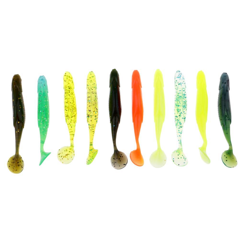 10 Pcs 9.5cm Classic Software Fishing Lure Bionics Creative Soft Bait 6g