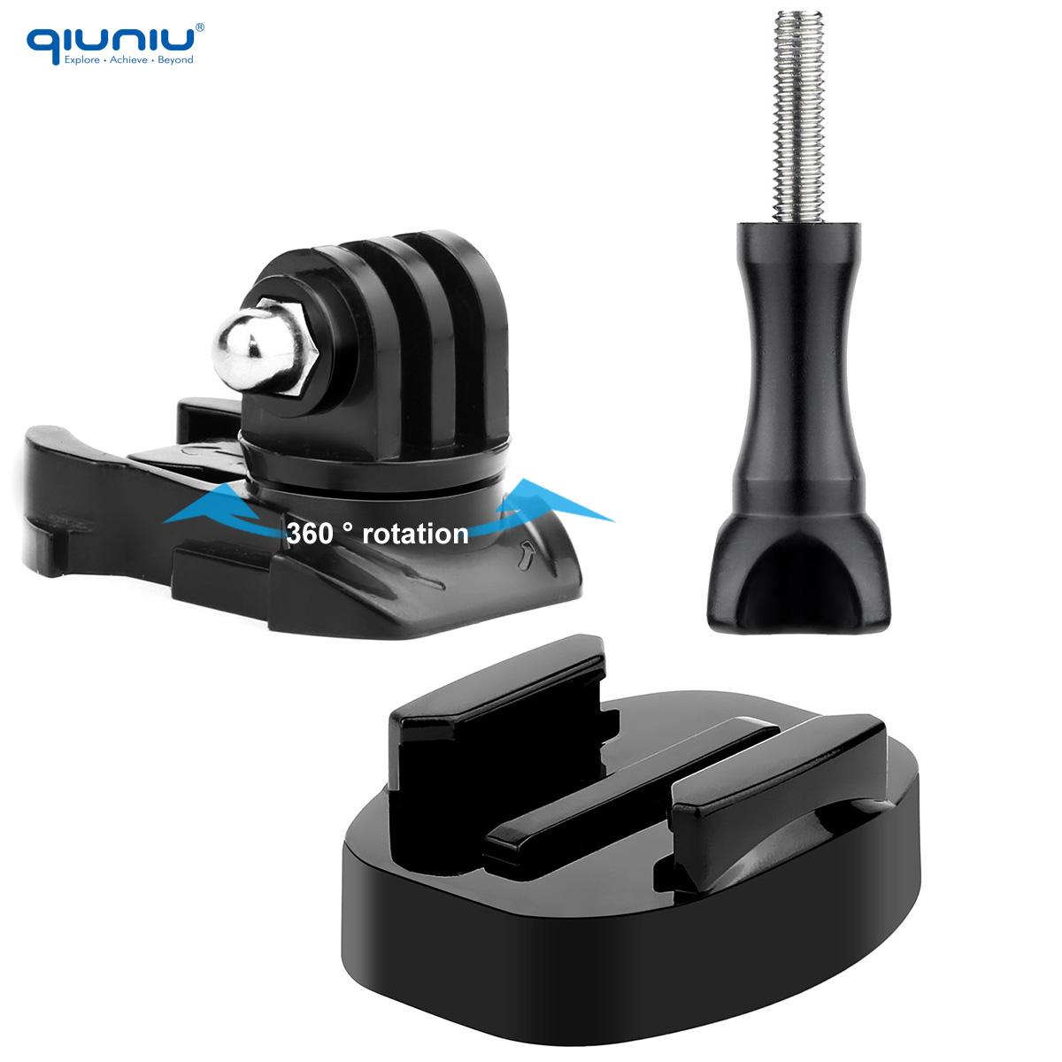 Nhanh Chóng Phát Hành Gắn Chân Máy Adapter Xoay 360 Độ Xoay Mũ Bảo Hiểm Khóa Gắn Cho GoPro Hero 11 10 9 8 7 6 5 Insta DJI SJCAM
