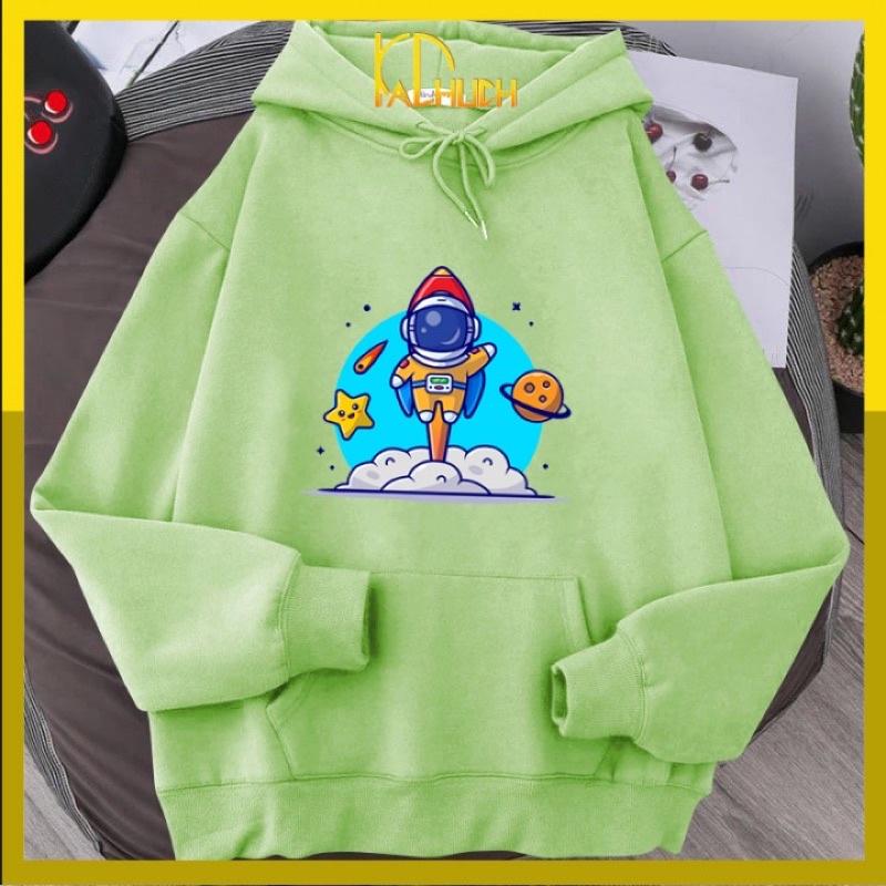 Áo hoodie unisex in phi hành gia Ms02, có 12 màu lựa chọn size từ 40-70kg chất liệu vải nỉ