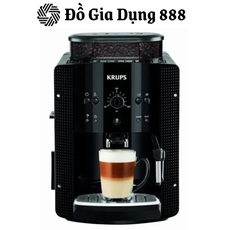 Máy Pha Cà Phê Tự Động KRUPS EA 8108, Máy Pha Café Hạt, Espresso, Cappuccino Mini, 1450W, Bình Chứa 1.8L, Nhập Khẩu