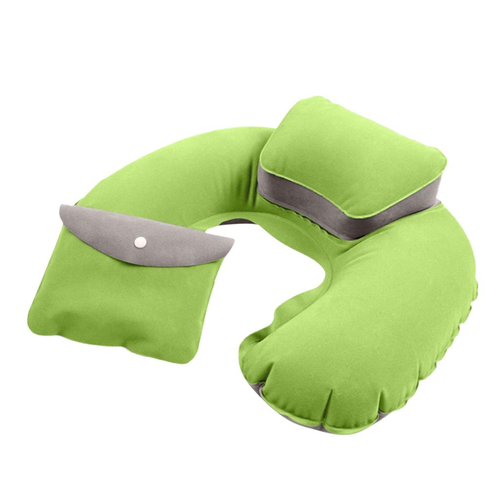 Travel Plane Inflatable U Shape Pillow Comfortable Neck Head Rest Air Soft Cushion