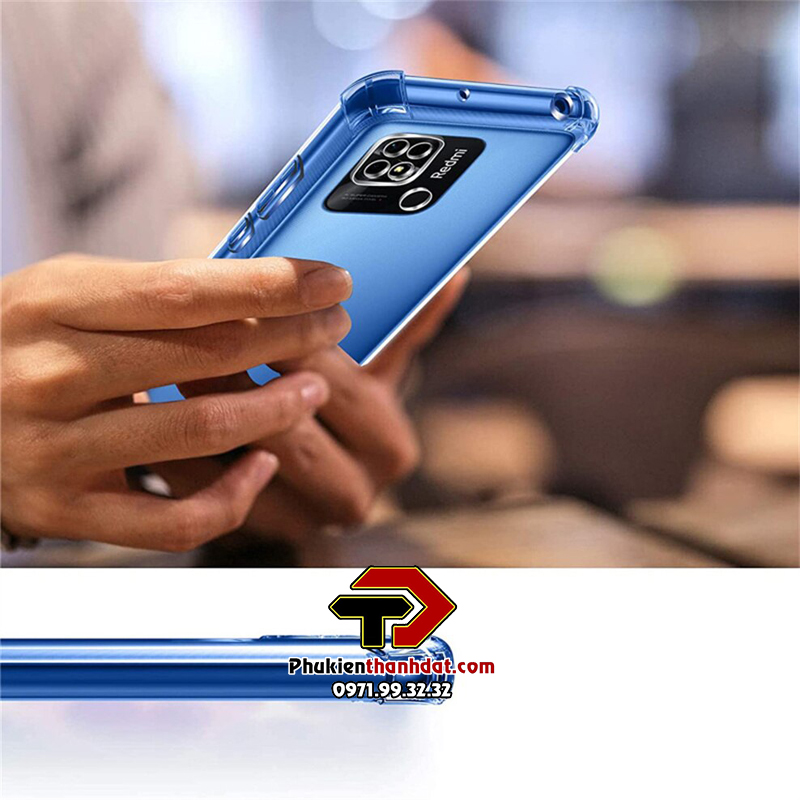 Ốp lưng cho Xiaomi Redmi 10C trong suốt chống sốc bảo vệ camera sau