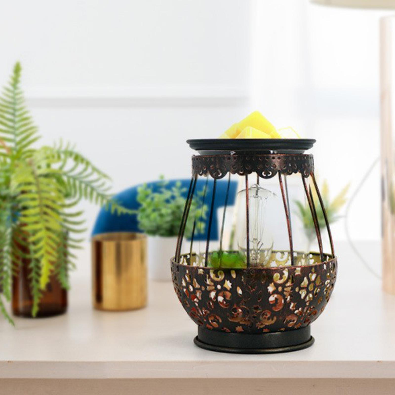 Electric Melt Warmer, Metal Candle Warmer Burner for Scented , Fragrance Warmer Melter with Bulb, Housewarming, Wedding, Birthday Gifts