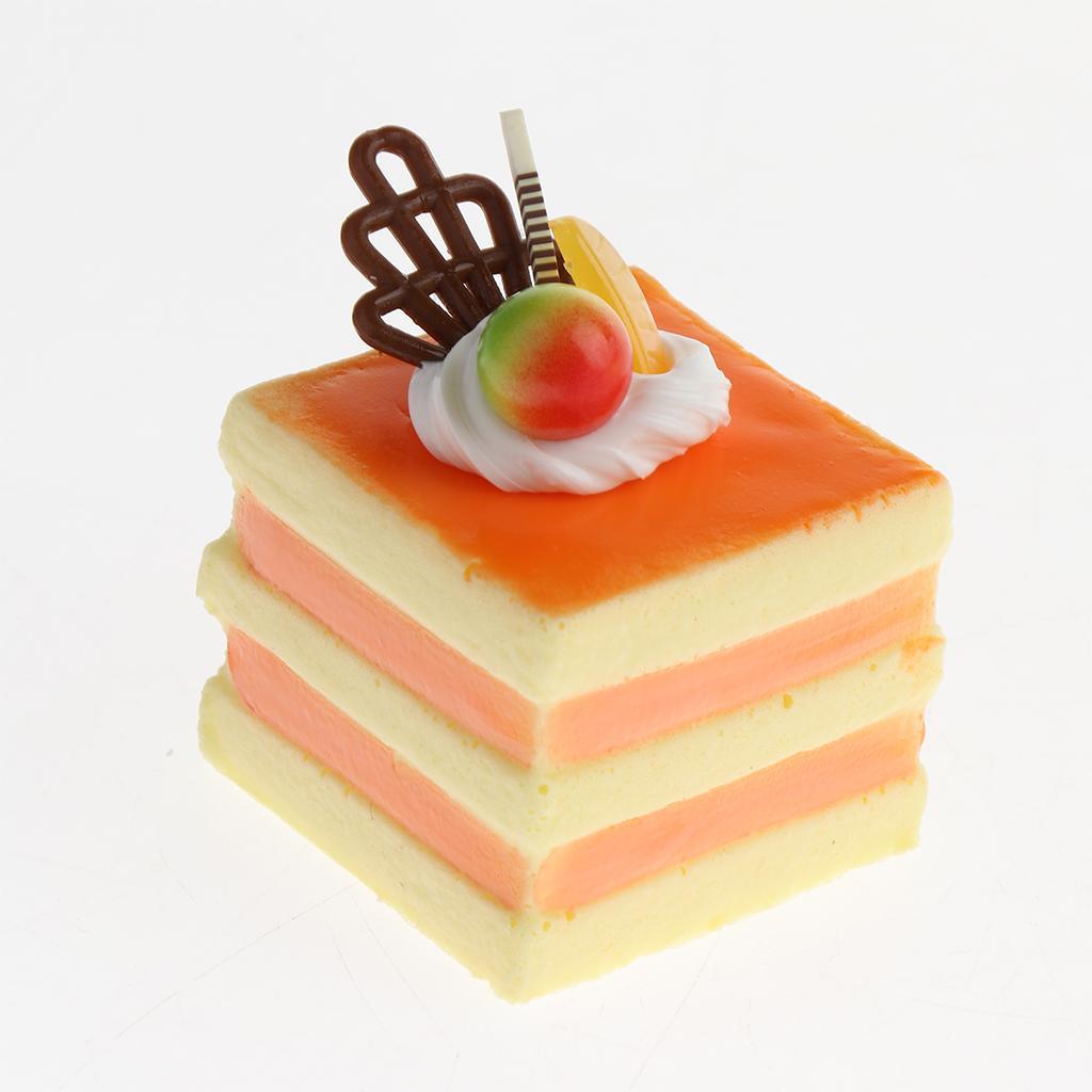 6 Pcs Artificial Food Cake Mixed Fake Cake Model Kitchen Toys Decorations