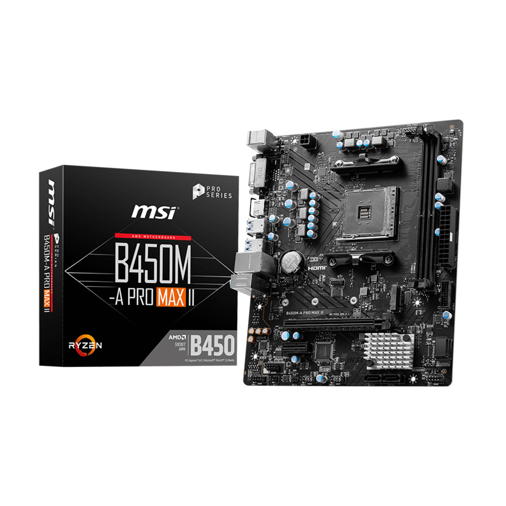 Bo Mạch Chủ Main MSI B450M-A PRO MAX II Socket AM4 - Hàng Chính Hãng