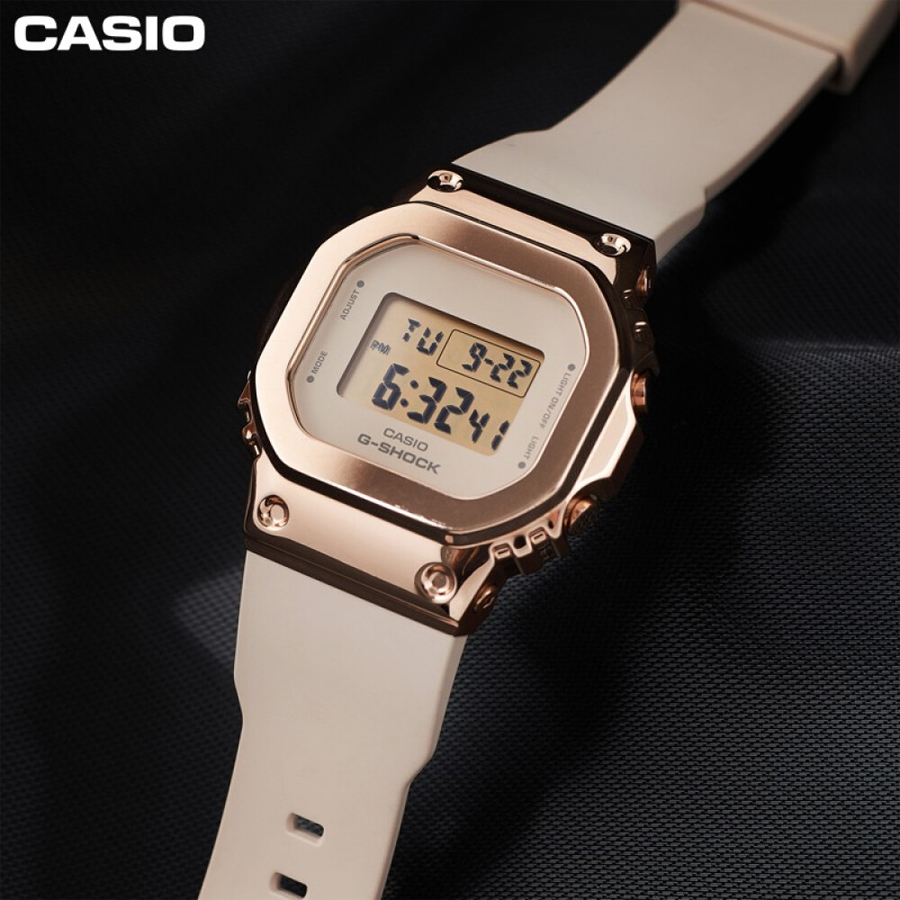 Đồng hồ nữ dây nhựa Casio G-Shock chính hãng GM-S5600PG-4DR