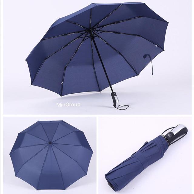 Ô dù che nắng đi mưa 10 nan mở tự động gấp nhỏ gọn cầm tay cỡ lớn cho xe hơi ô tô chống thấm