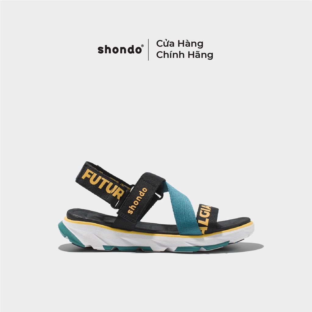 Giày Shondo Sandals F6 sport future xanh vàng F6S0045