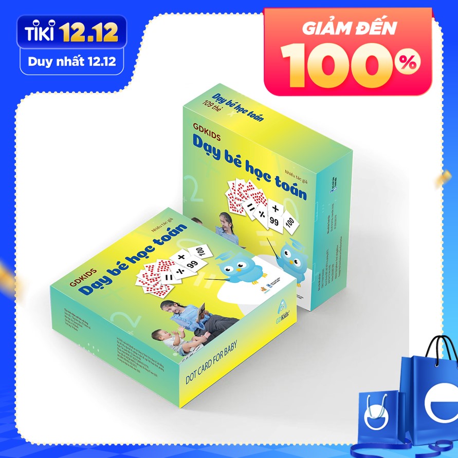 GDKIDS - Dạy Trẻ Học Toán Flashcard Glenn Doman (109 Thẻ)