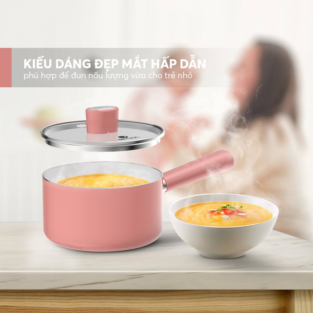 Bộ nồi chảo chống dính 16cm Elmich baby EL-1169AP, Hàng chính hãng, Dùng được nhiều loại bếp - JoyMall