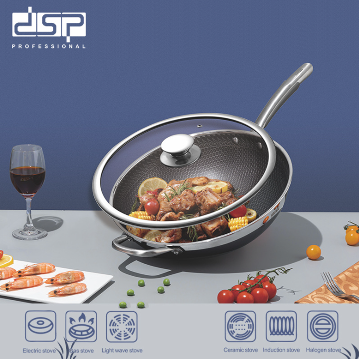 Chảo chống dính lòng sâu inox 304 cao cấp DSP CS004 bằng thép không gỉ, độ cứng cao - HÀNG CHÍNH HÃNG