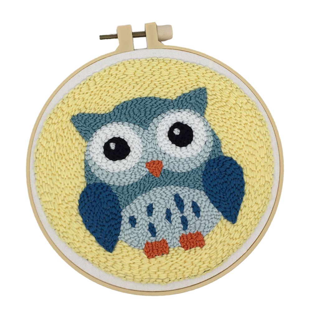 3Set Animal Pattern Punch Needle Embroidery Kits Punch Needle Pen DIY Needlework