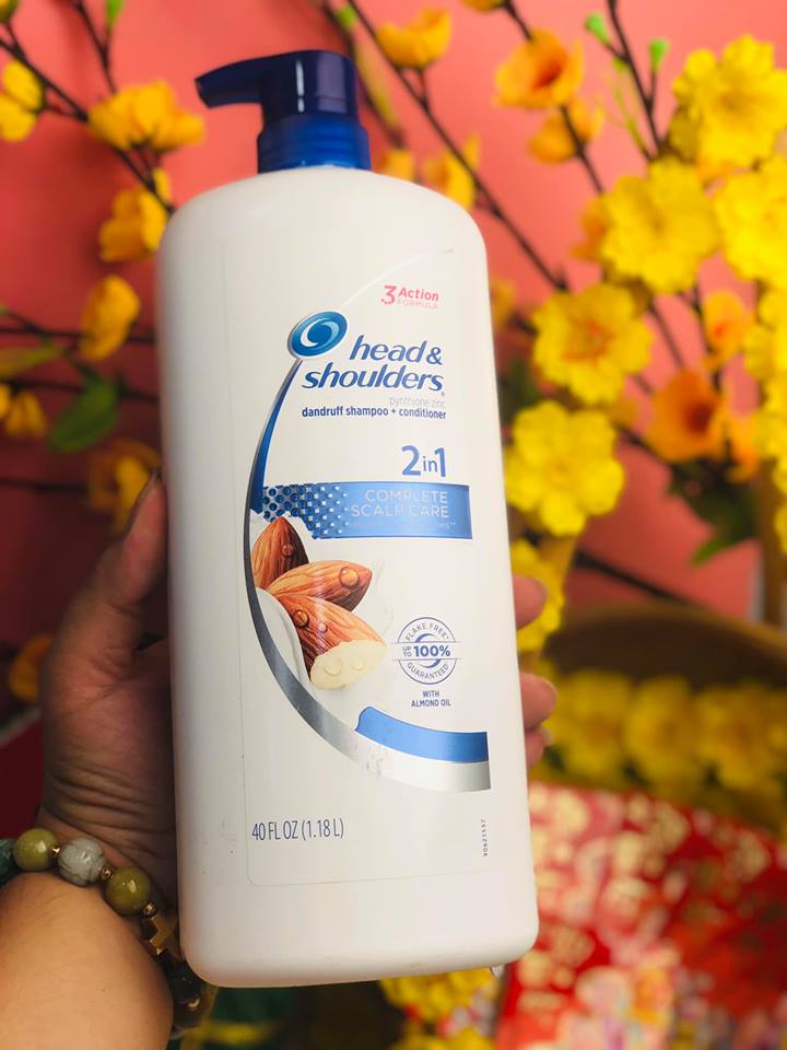 Dầu gội xả ngăn ngừa gàu hạnh nhân 2 trong 1 Head &amp; Shoulders Dandruff Dry Scalp Care 1.18 lít