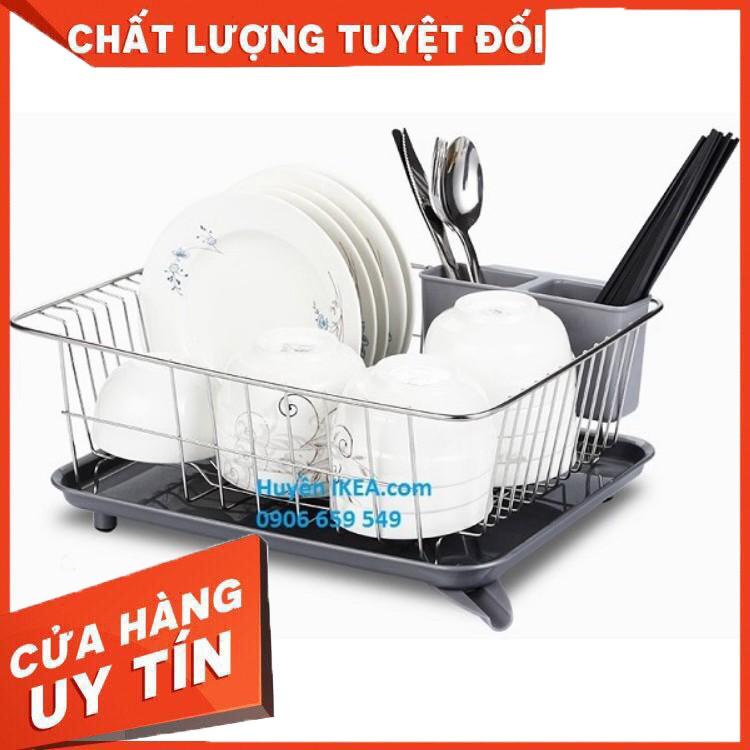 RỔ ÚP CHÉN INOX CÓ KHAY HỨNG NƯỚC