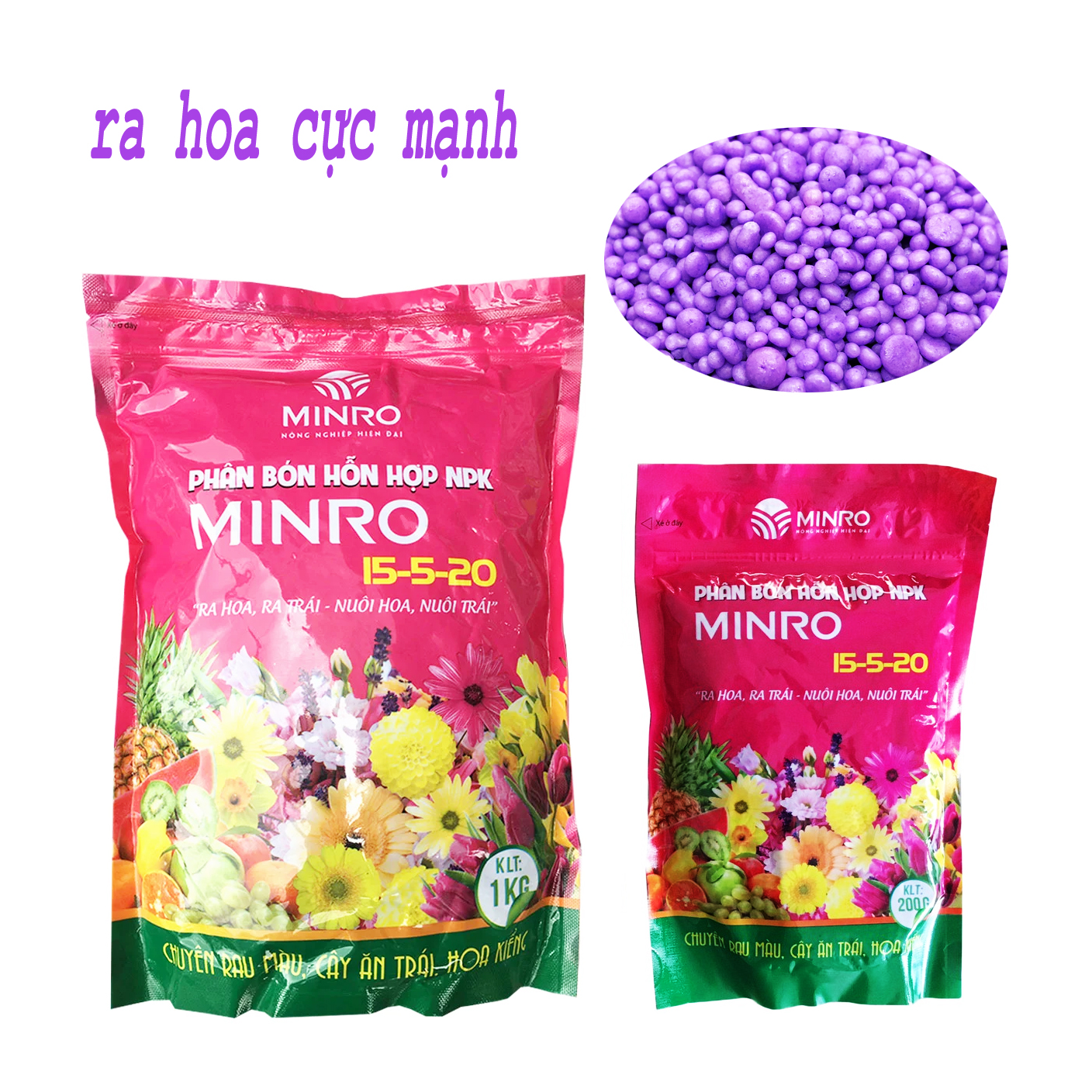 Phân bón RA HOA NPK Minro 15-5-20