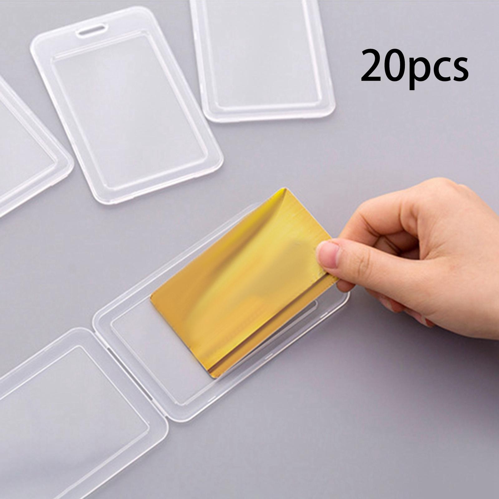 20Pcs Clear Credit Card Holders Covers ID Cards Sleeve for Women Student Men