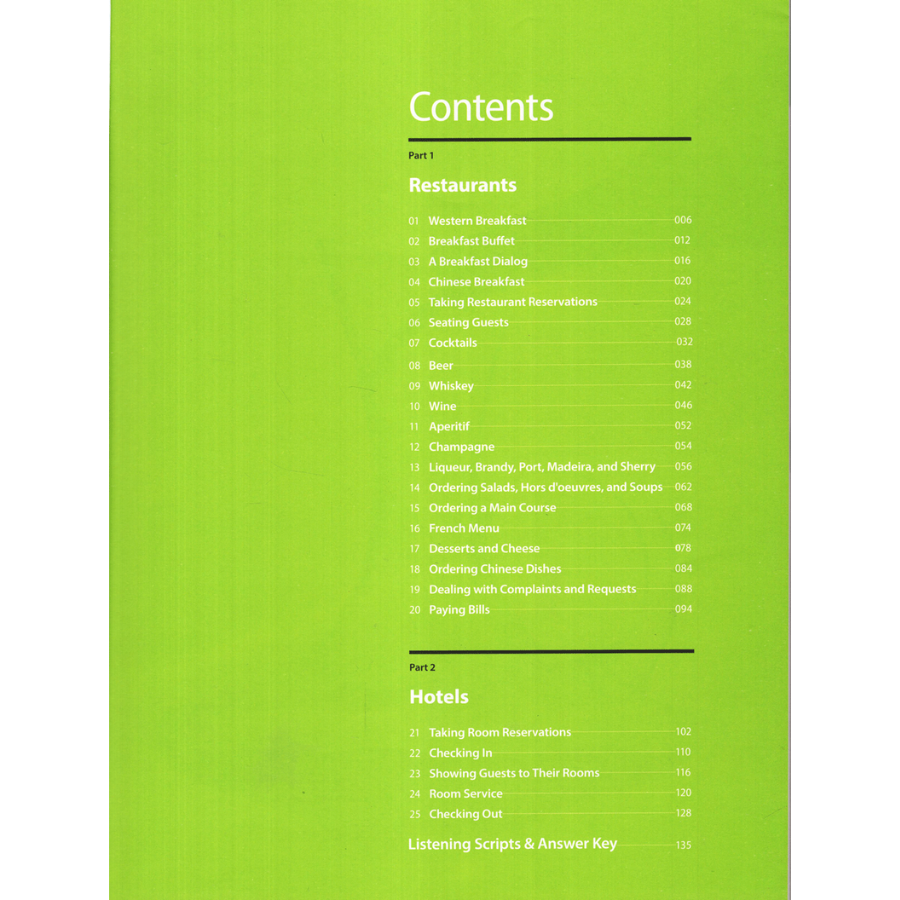 English For Hotels And Restaurants