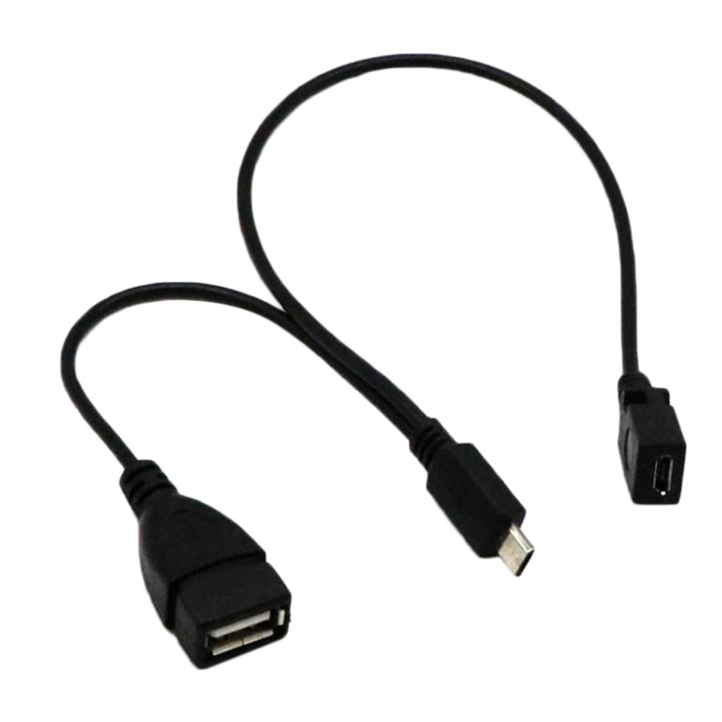 OTG Host Power Cable Micro USB Male To USB & Micro USB