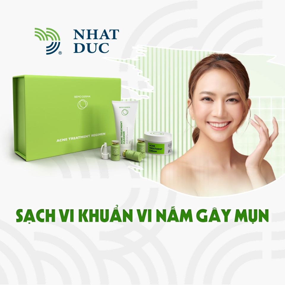 Bộ Mụn Chuẩn Y Khoa BEMO Derma - Xóa thâm, Liền sẹo, Diệt vi khuẩn, vi nấm