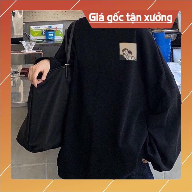 Áo sweater nỉ đôi bạn(ảnh thật video tự chụp)