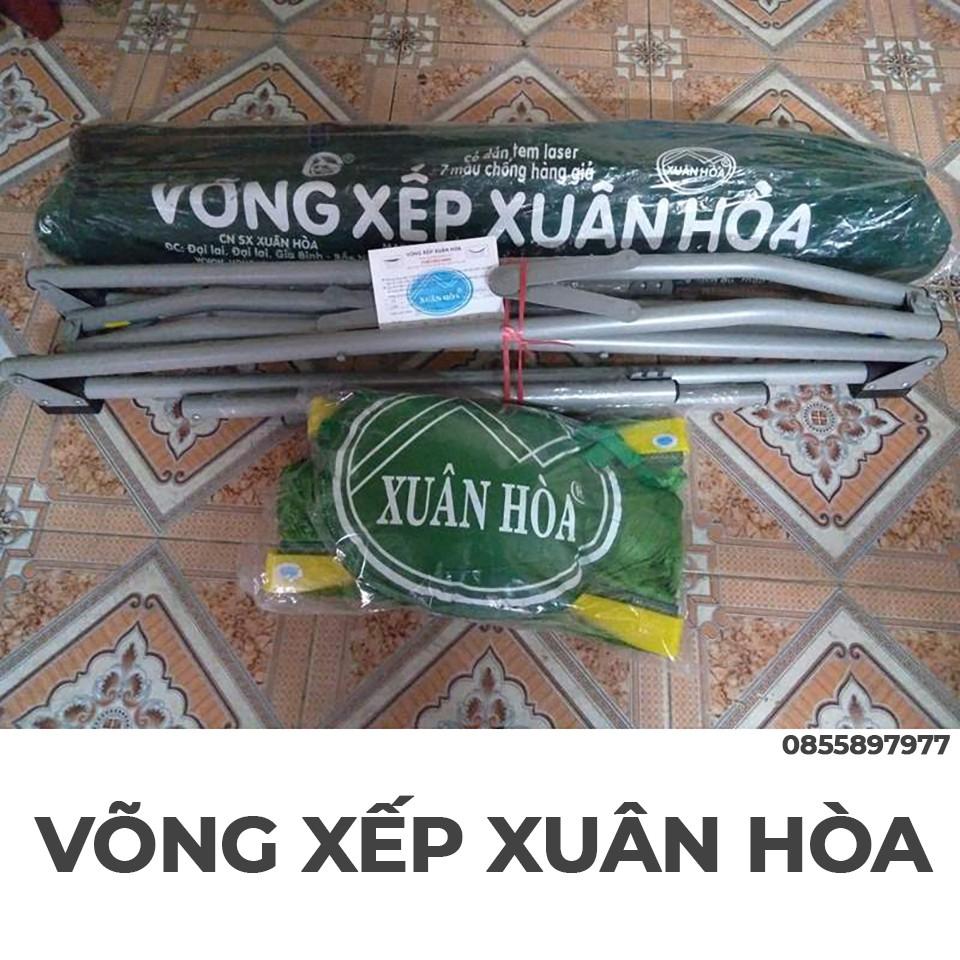 Võng Xếp Xuân Hòa Thép Sơn Tĩnh Điện Kèm Lưới Cán Nhựa Có Gối