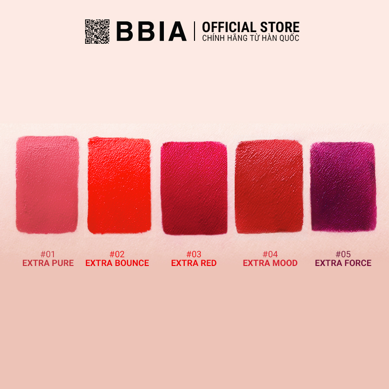 Son kem lì Bbia Last Velvet Lip Tint Version 1 5g (5 màu)