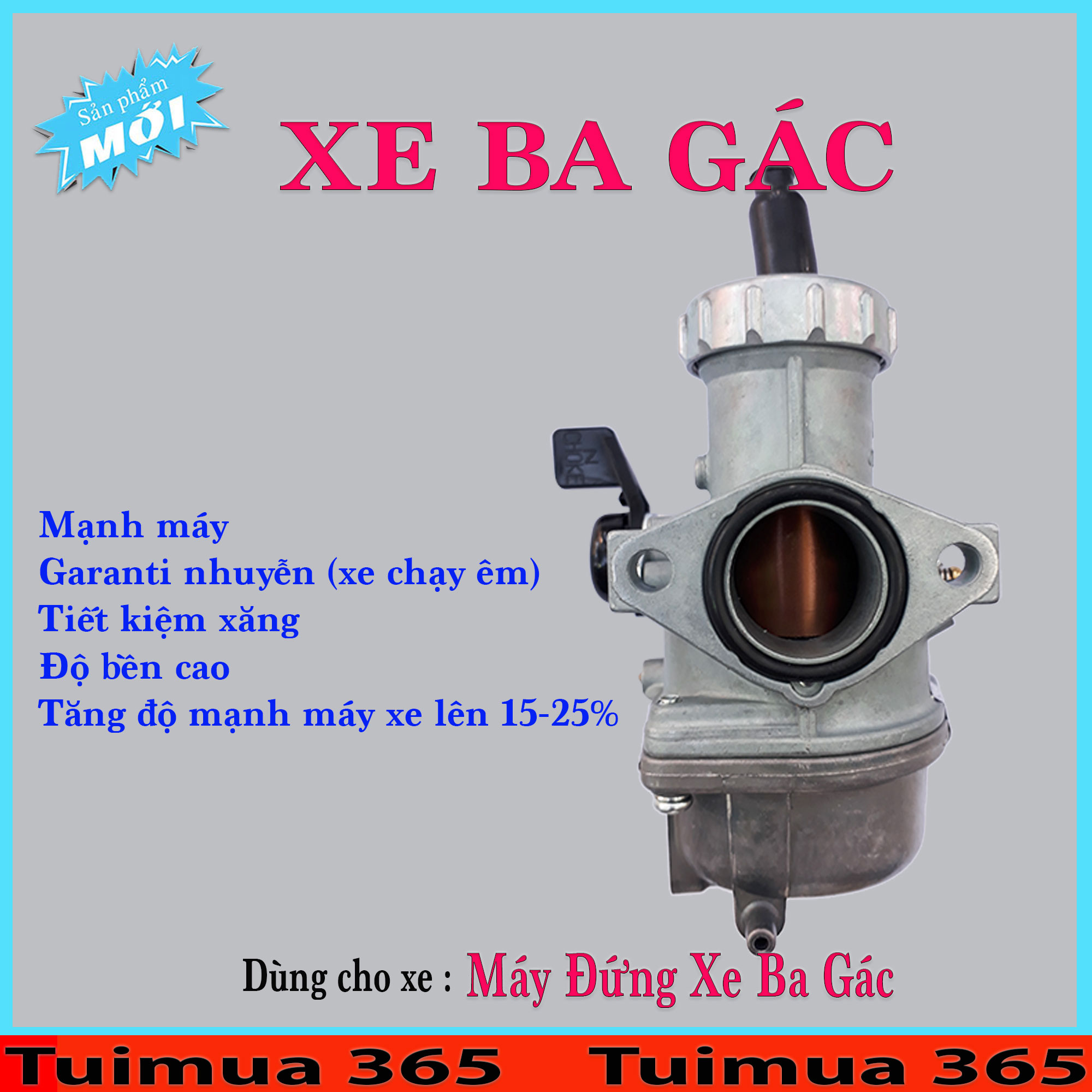 Bình Xăng Con (Bộ Chế Hòa Khí ) dành cho xe ba gác