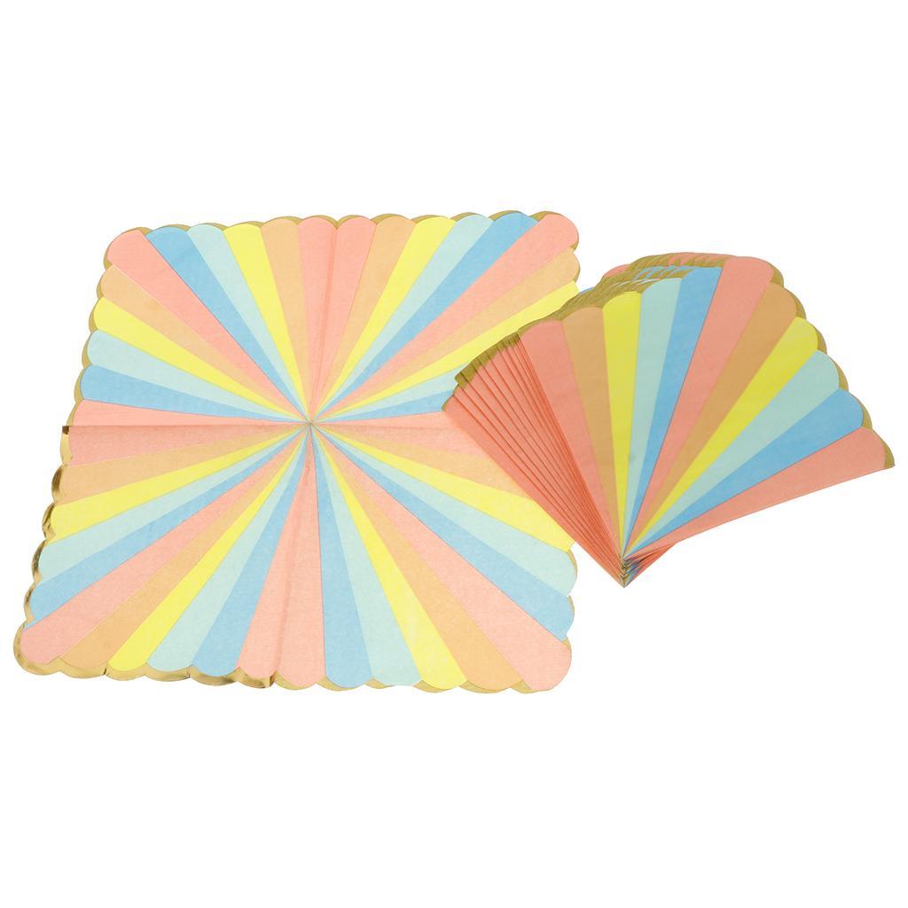 16 Pack Disposable Paper Napkins Wedding Birthday Party Tableware Colorful