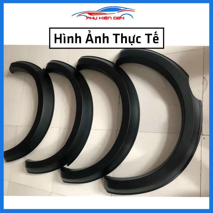 Bộ ốp cua lốp xe ô tô Colorado 2016-2017-2018-2019-2020 mẫu đen nhám bản lớn trang trí bảo vệ lốp xe