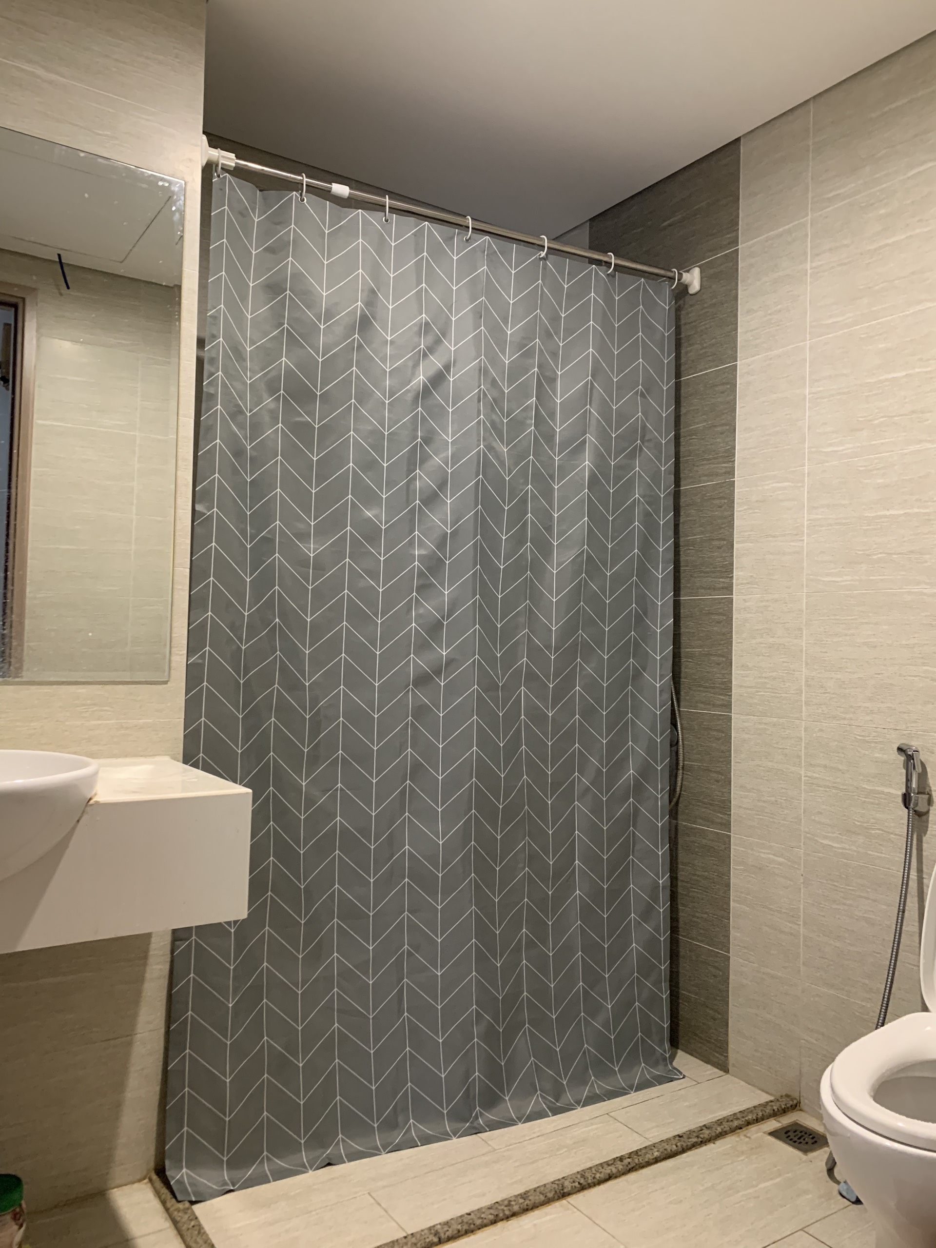 Rèm nhà tắm rèm chống thấm nước 180 x 180cm giao họa tiết ngẫu nhiên